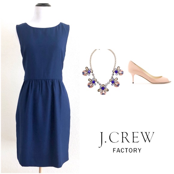 J. Crew Factory Dresses & Skirts - J. Crew Factory Sleeveless Dress in Solid Blue